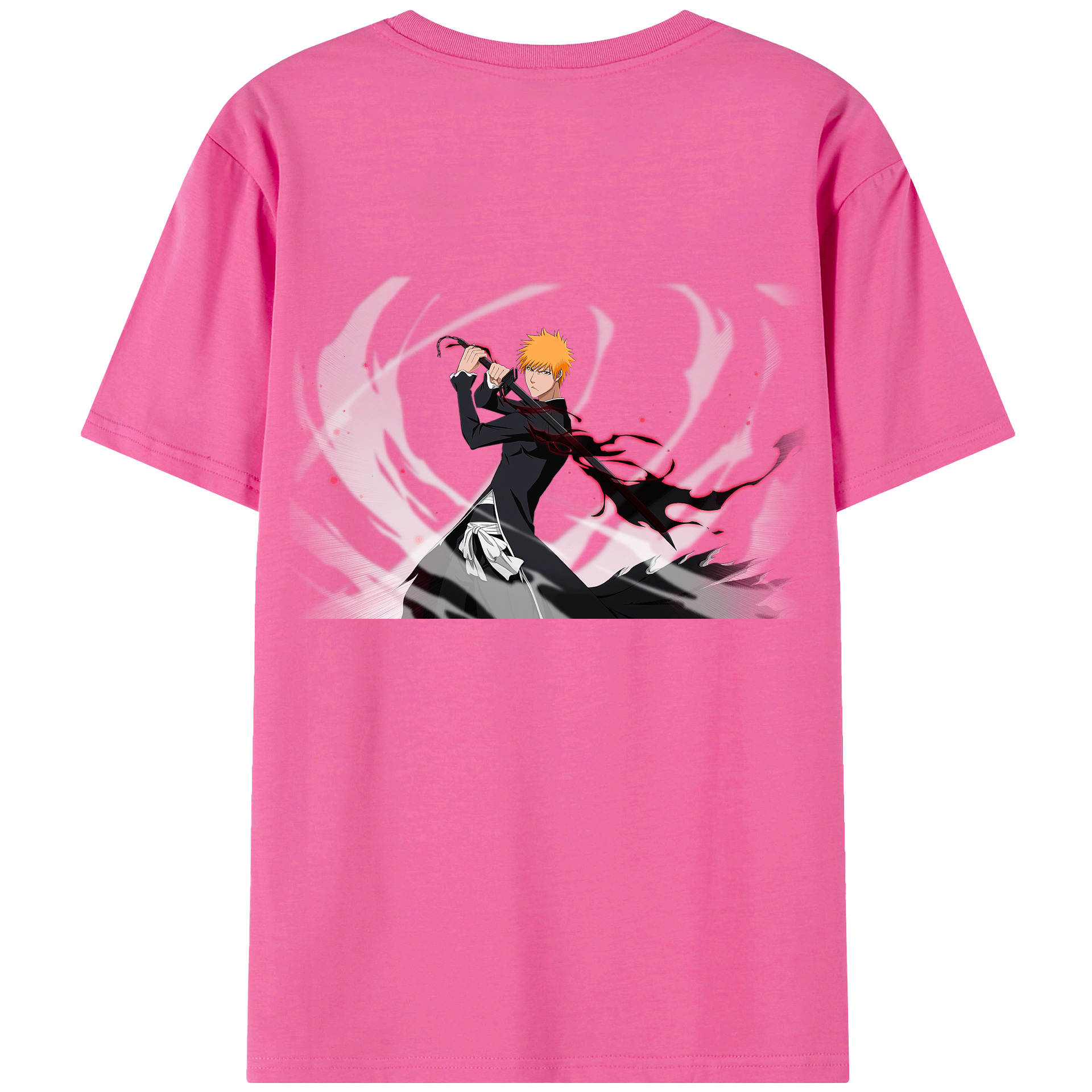 （画像用） ブリーチ 黒崎一護（くろさき いちご）BLEACH Kurosaki Ichigo レディース半袖Tシャツ(バックプリント)